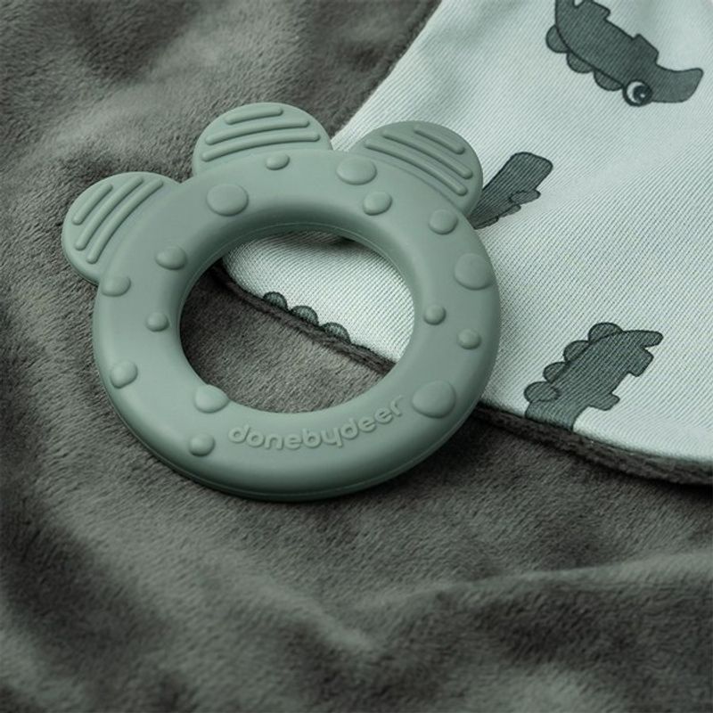 Done By Deer Comfort Bite/Teether, Croco Green