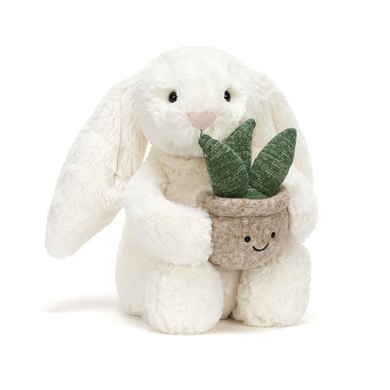 Jellycat Cream Bunny with Plant
