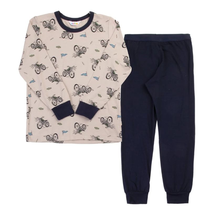 JOHA Pysjamas Sett I BAMBUS, Beige
