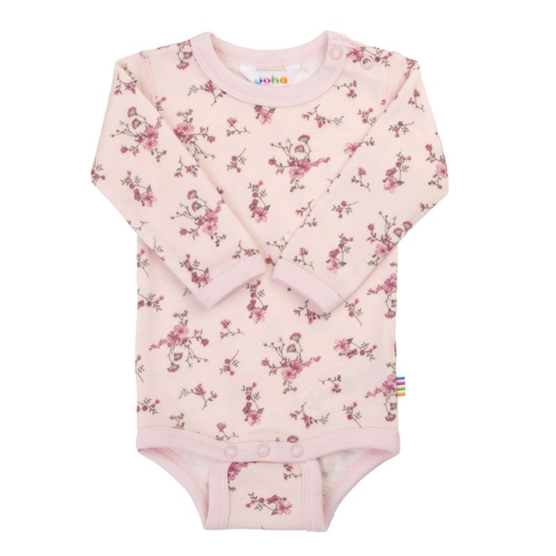 JOHA FLORA BODY I ULL/BAMBUS, Lyserød