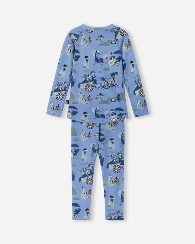 Reima Sett i merinoull-lyocell småbarn Moomin Trivsam Airy Blue