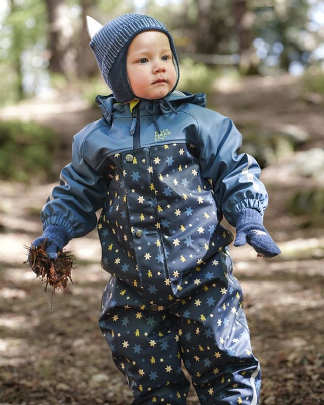 KATTNAKKEN Baby Regndress Pytt, Blå Horisont
